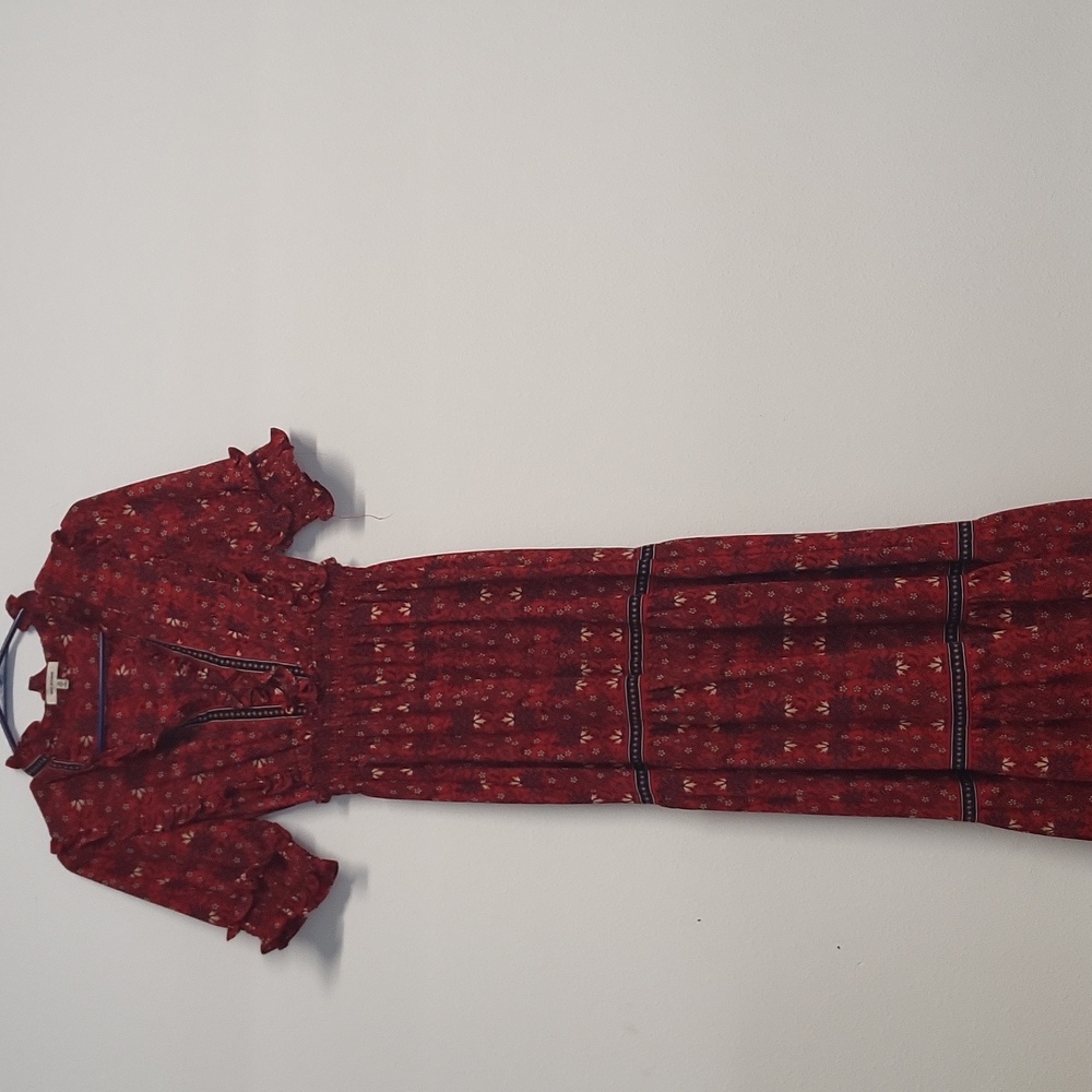 Red max studios dress with cute unique patterns